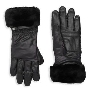 UGG
Water-Resistant Nylon & Shearling-Cuff Gloves